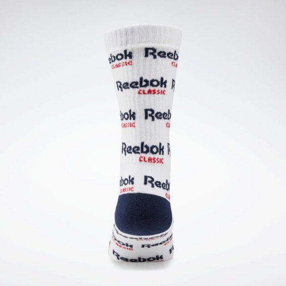 NWT Reebok CLASSICS GRAPHIC CREW SOCKS white - Picture 2 of 3